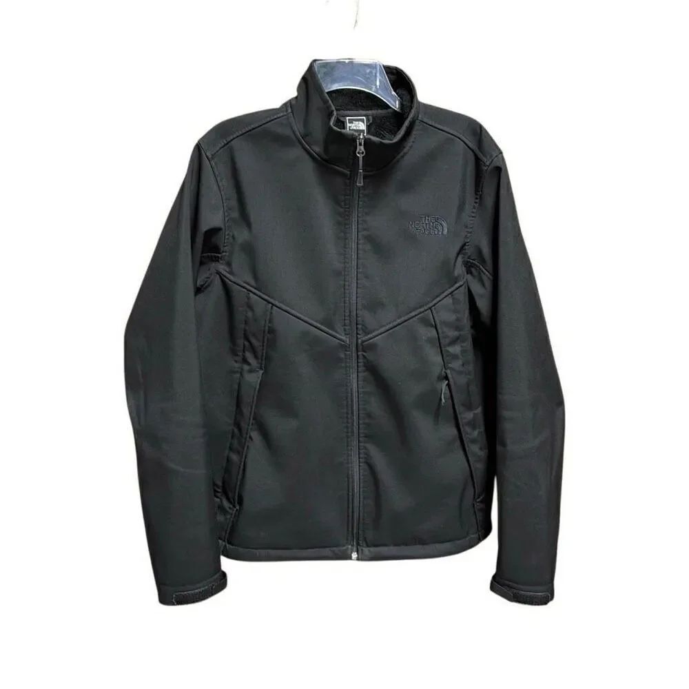 The North Face Men’s Black Fleece Lined Soft Shell Wind Jacket Size Large